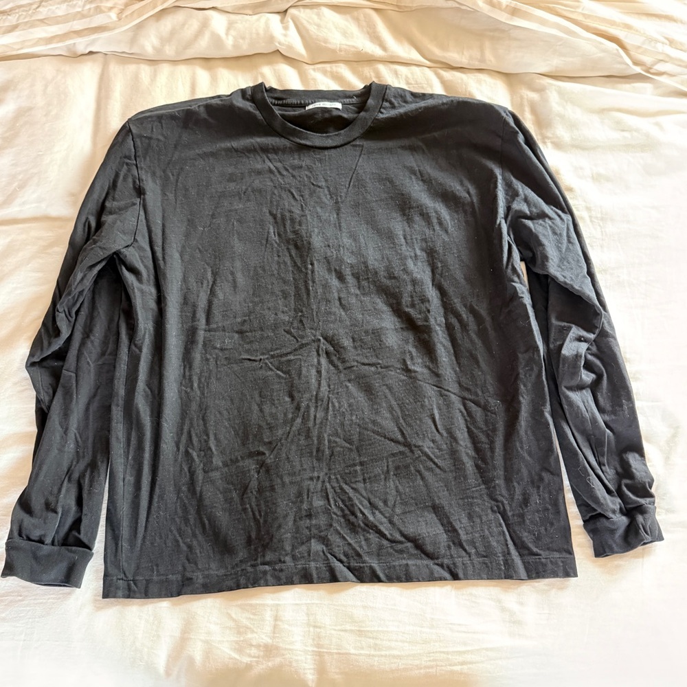 John Elliott Charcoal Long Sleeve Tee
